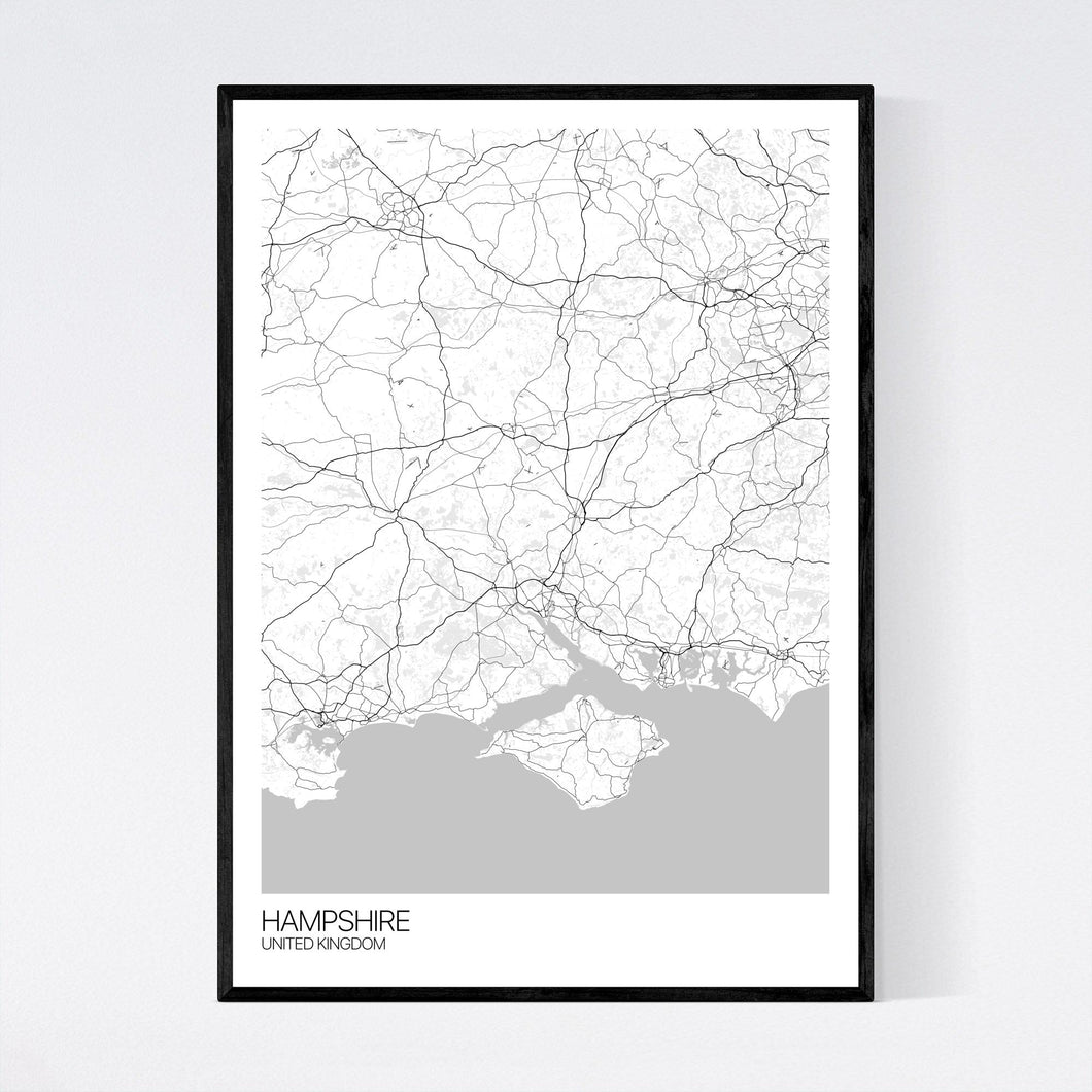 Hampshire Region Map Print