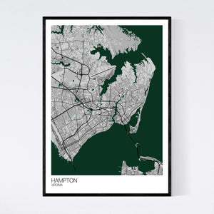 Hampton City Map Print