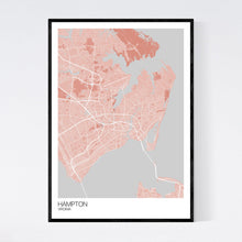 Load image into Gallery viewer, Hampton City Map Print