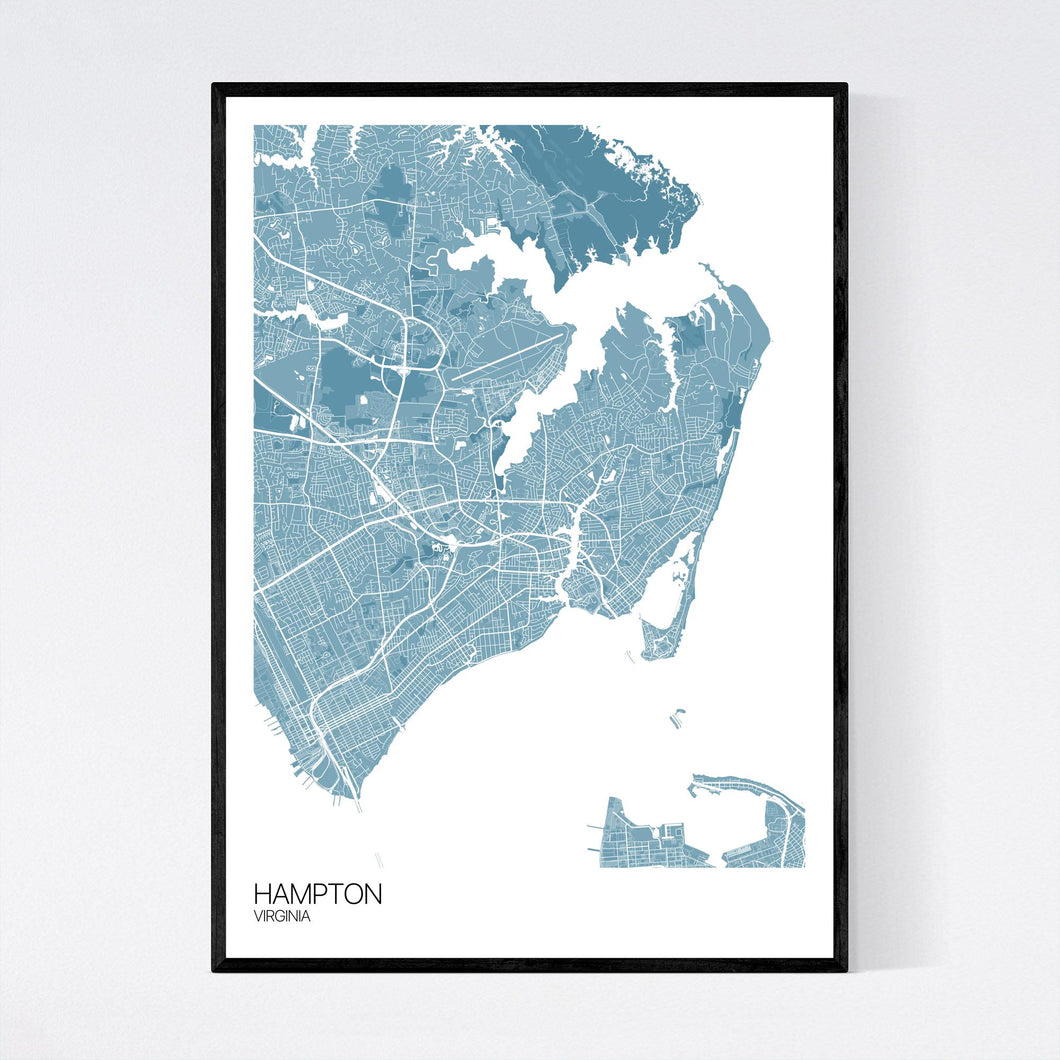 Hampton City Map Print