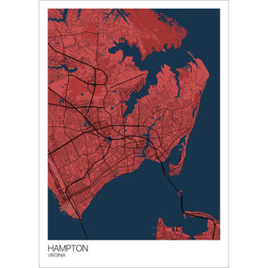 Map of Hampton, Virginia