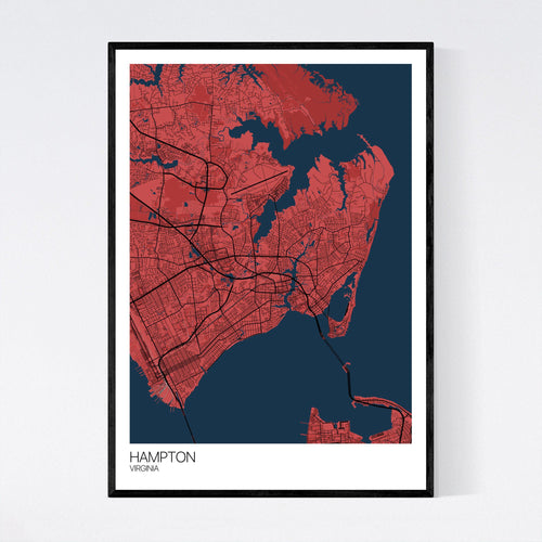 Map of Hampton, Virginia