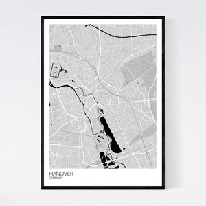 Hanover City Map Print