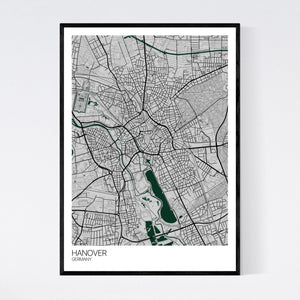 Hanover City Map Print
