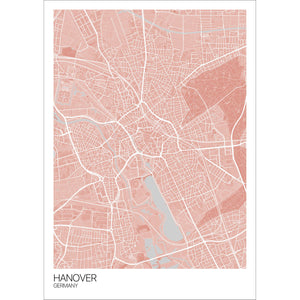 Map of Hanover, Germany