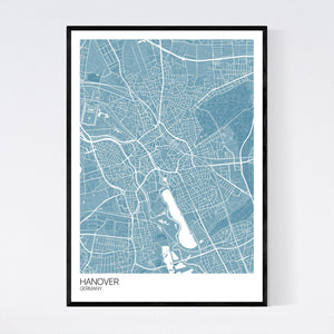 Hanover City Map Print