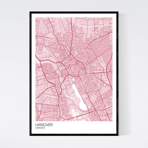 Hanover City Map Print