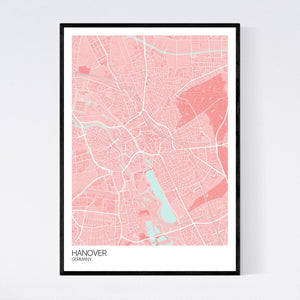Hanover City Map Print