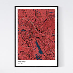 Hanover City Map Print