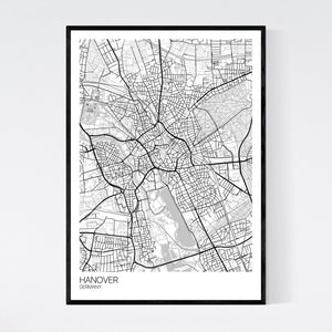 Hanover City Map Print