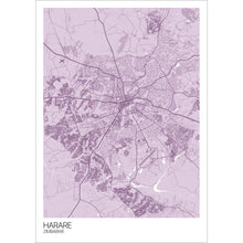 Load image into Gallery viewer, Map of Harare, Zimbabwe