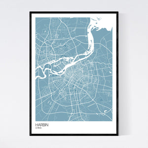 Harbin City Map Print