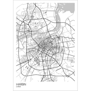 Map of Harbin, China