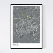 Load image into Gallery viewer, Harlow City Map Print
