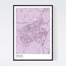 Load image into Gallery viewer, Harlow City Map Print