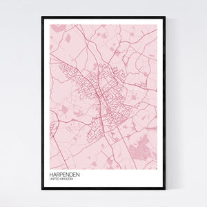 Harpenden City Map Print