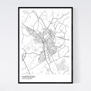 Harpenden City Map Print