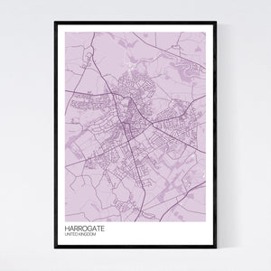 Harrogate City Map Print