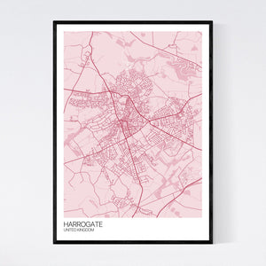 Harrogate City Map Print