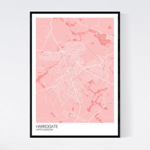 Harrogate City Map Print