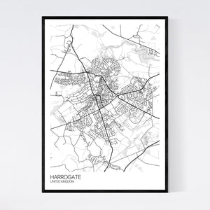 Harrogate City Map Print