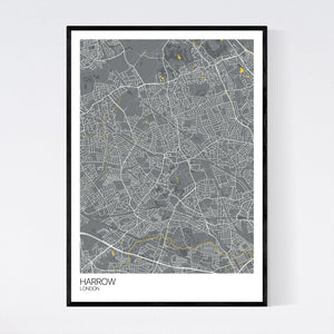 Harrow Neighbourhood Map Print
