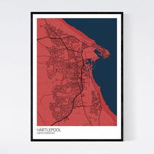Load image into Gallery viewer, Hartlepool City Map Print