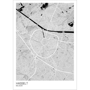 Map of Hasselt, Belgium