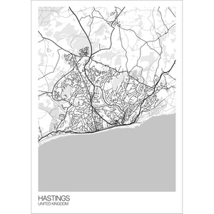 Map of Hastings, United Kingdom