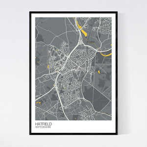Map of Hatfield, Hertfordshire
