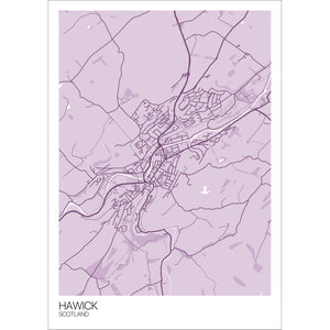Map of Hawick, Scotland