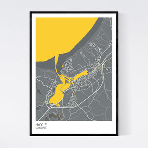 Hayle City Map Print