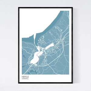 Hayle City Map Print