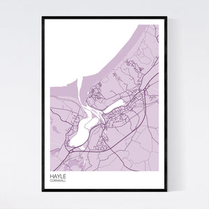Hayle City Map Print