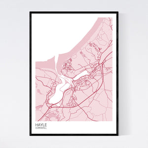 Hayle City Map Print