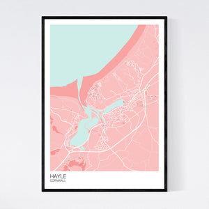 Hayle City Map Print