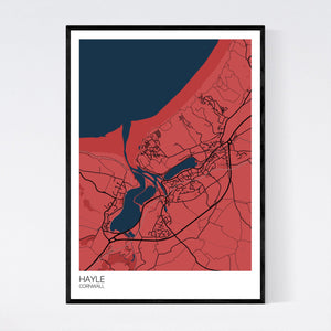 Hayle City Map Print