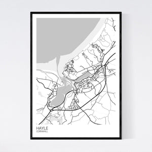 Hayle City Map Print