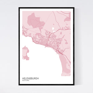 Helensburgh Town Map Print