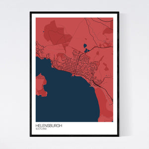 Helensburgh Town Map Print