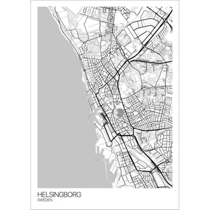 Map of Helsingborg, Sweden
