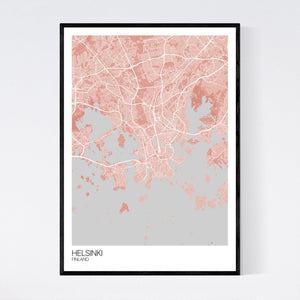 Helsinki City Map Print