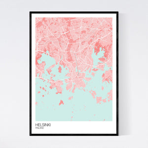 Helsinki City Map Print