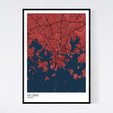 Load image into Gallery viewer, Helsinki City Map Print