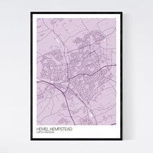 Load image into Gallery viewer, Hemel Hempstead City Map Print