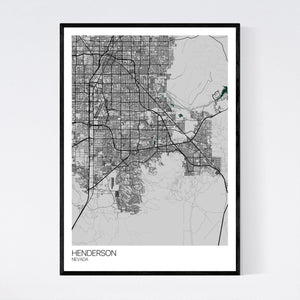 Henderson City Map Print