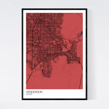 Load image into Gallery viewer, Henderson City Map Print