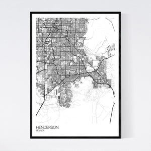 Henderson City Map Print