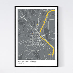 Henley-on-Thames Town Map Print