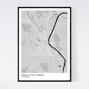 Henley-on-Thames Town Map Print